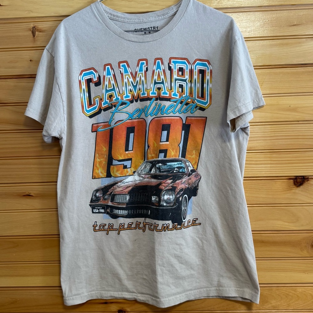 GM Tan Camaro Berlinetta 1981 Graphic Tee Medium
